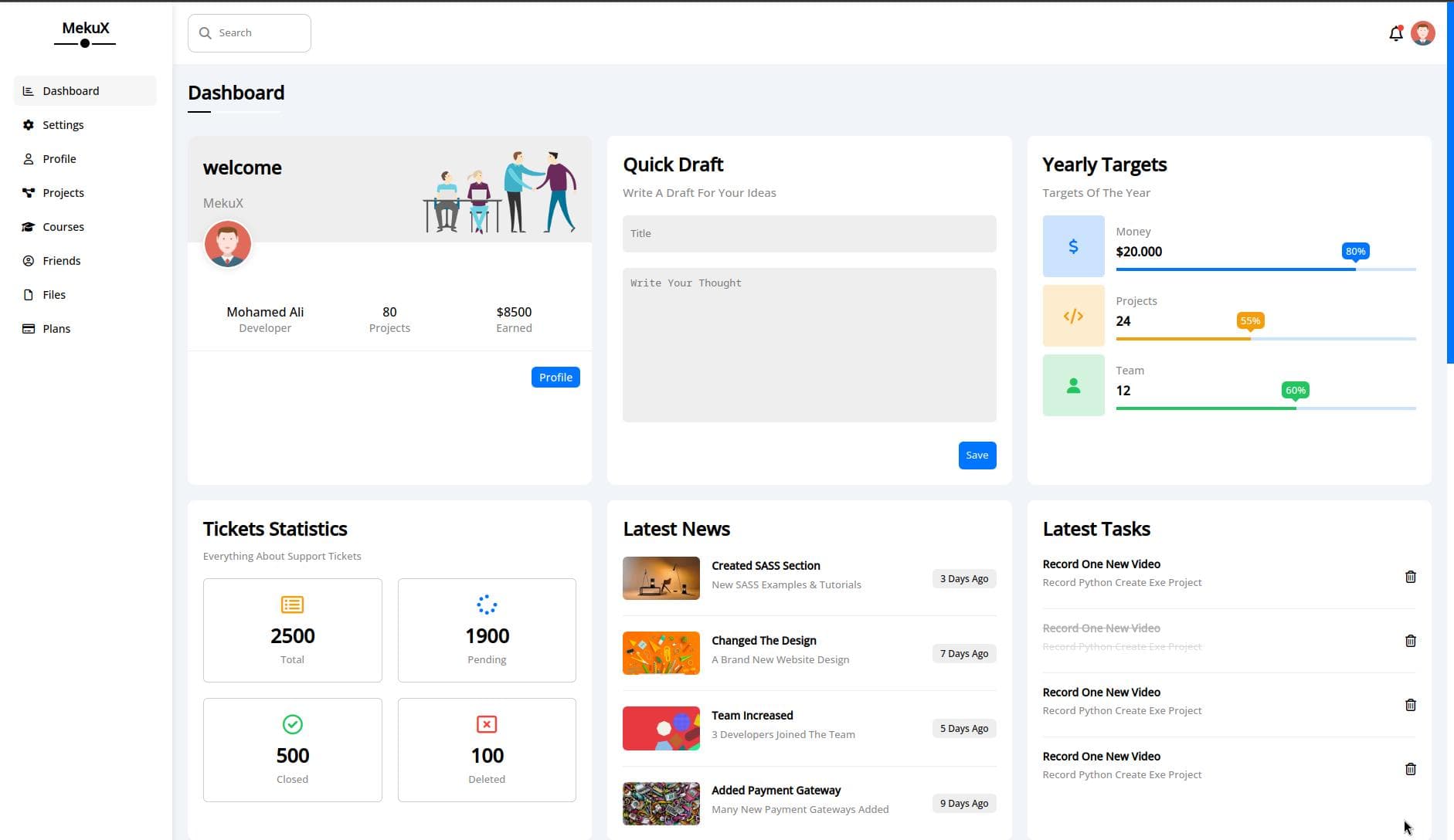 User Dashboard