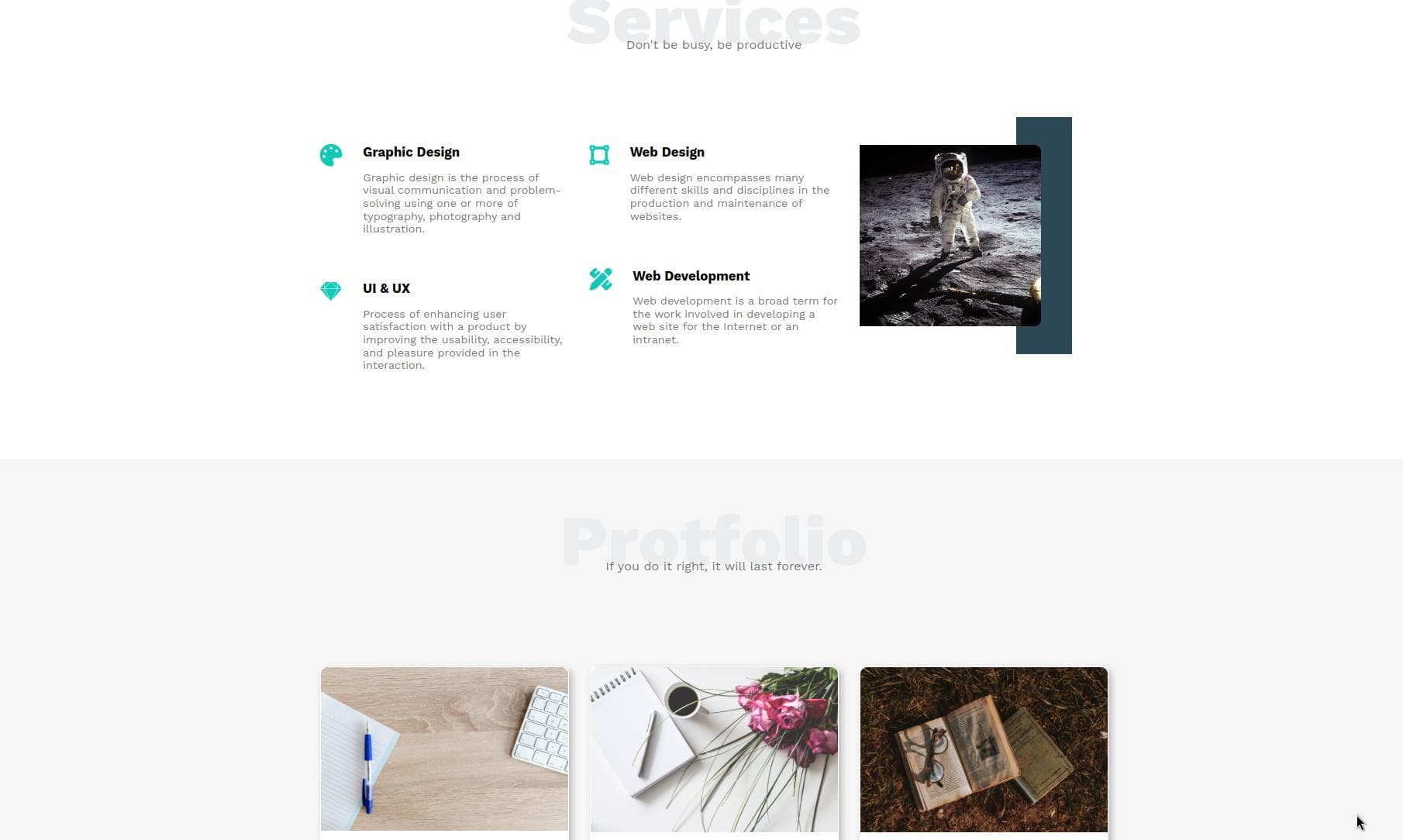 Space Landing page